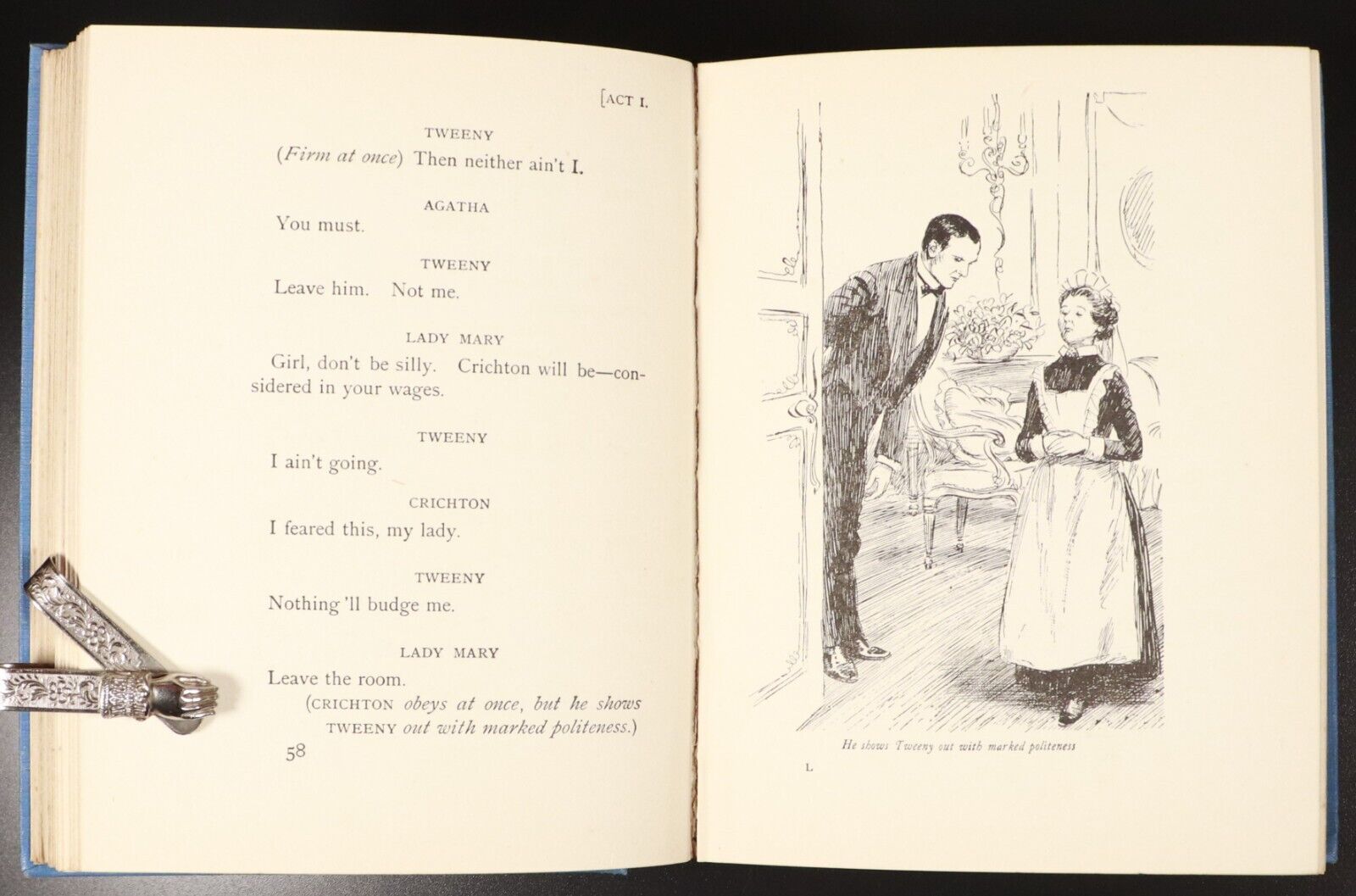 c1910 The Admirable Crichton by J.M. Barrie Antique Theatre Drama Fiction Book