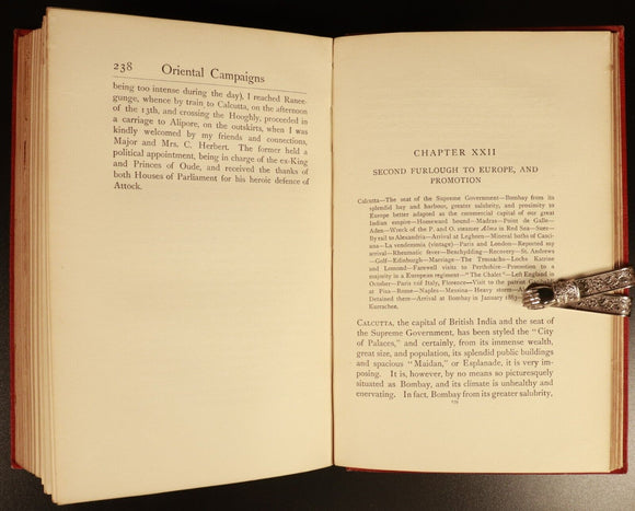 1908 Oriental Campaigns Antique Military History Book India Colonel E. Maude