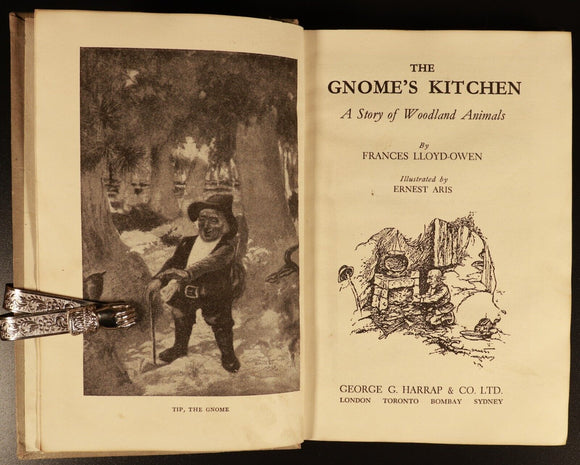 1946 The Gnome's Kitchen Frances Lloyd-Owen Antique Illustrated Childrens Book