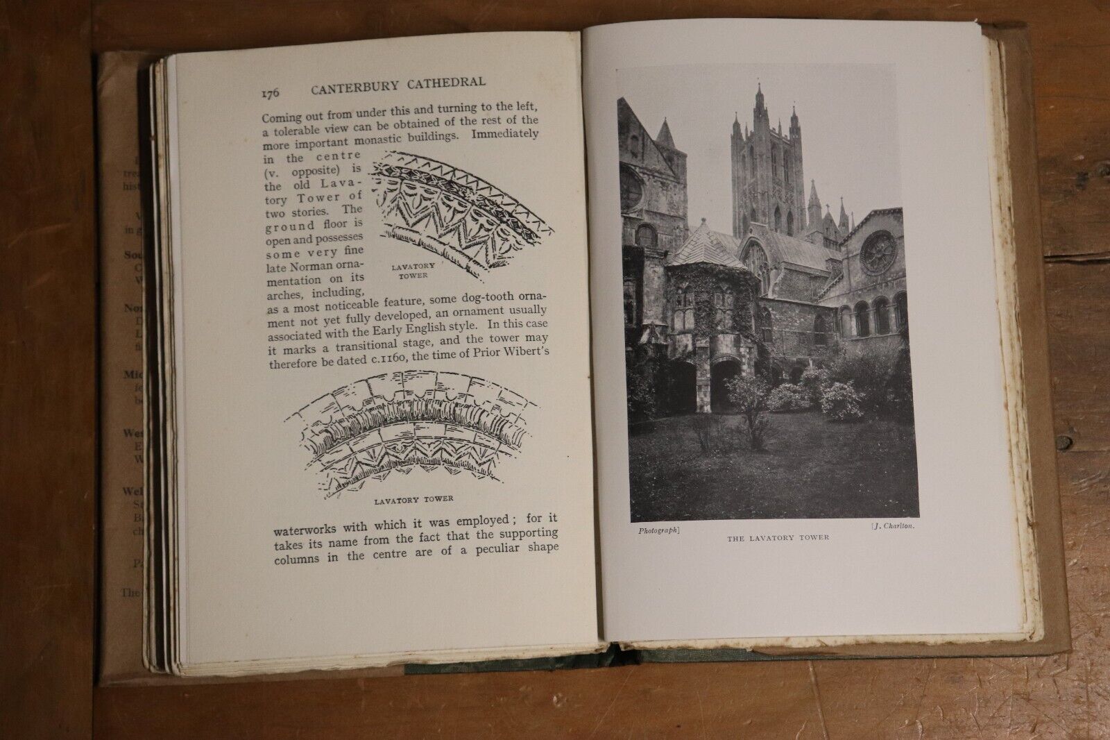 1923 Canterbury Cathedral by SA Warner 1st Edition Antique Architecture Book