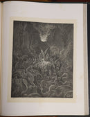 c1880 Milton's Paradise Lost: Gustave Dore Antiquarian Book Illustrated Cloth-9