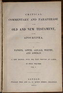 1851 3vol Commentary On Old & New Testament & Apocrypha Antiquarian Books-2