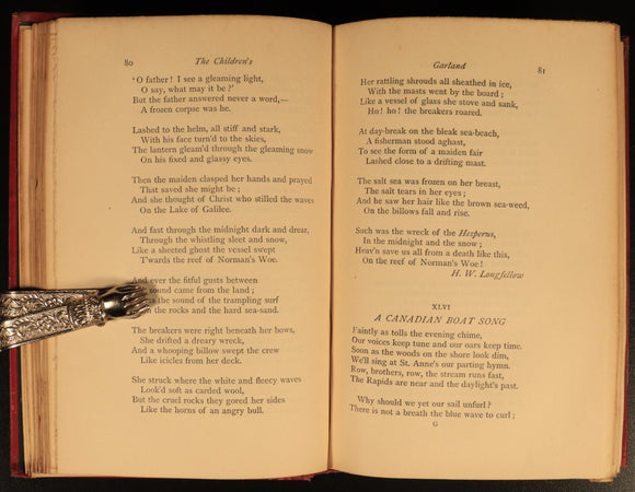 1864 The Childrens Garland Poetry Selected by C. Patmore Antique Childrens Book