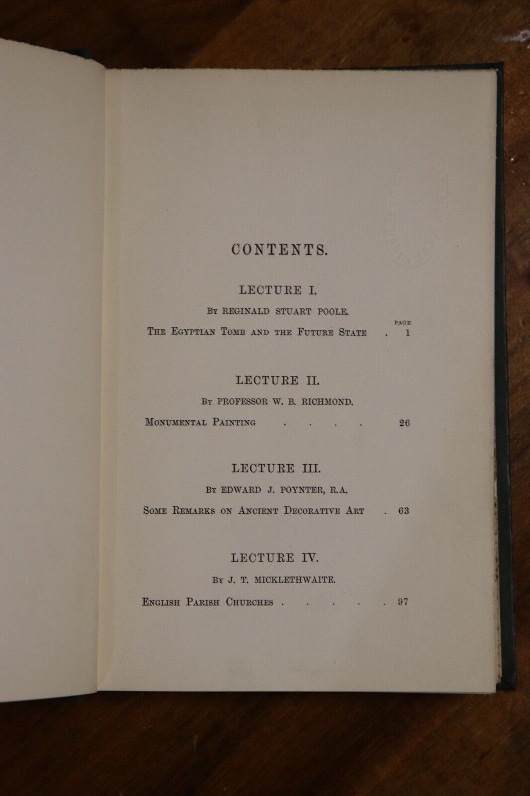 1882 Lectures On Art by Reginald Poole Antique Art & Architecture History Book