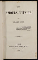 1859 Les Amours D'Italie by Charles Didier 1st Edition Rare Antiquarian Book-3