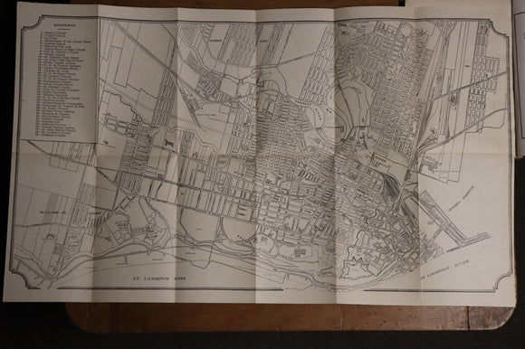 1947 Carrel's Illustrated Guide & Map of Quebec Antique Tourist Guide Book