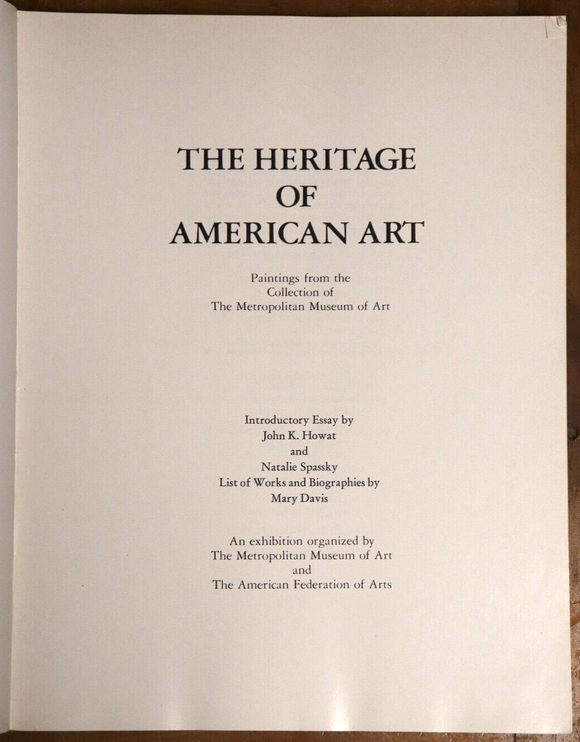 1977 The Heritage Of American Art American Art History Reference Book