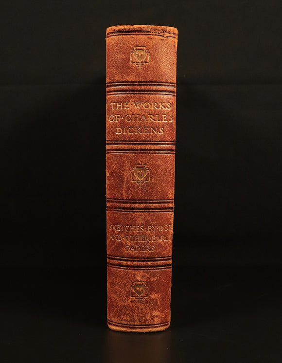 1912 Sketches By Boz by Charles Dickens Antique British Fiction Book Gresham V1