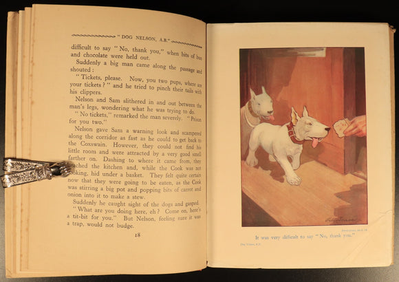 Dog Nelson A.B. by G. Campbell 1938 Antique Maritime Theme Children's Book 1st