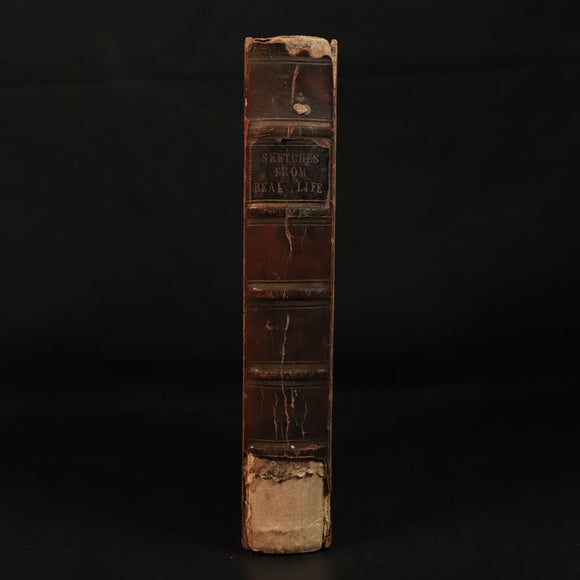1842 Sketches From Real Life Antique British Literature Book Edinburgh Bookplate