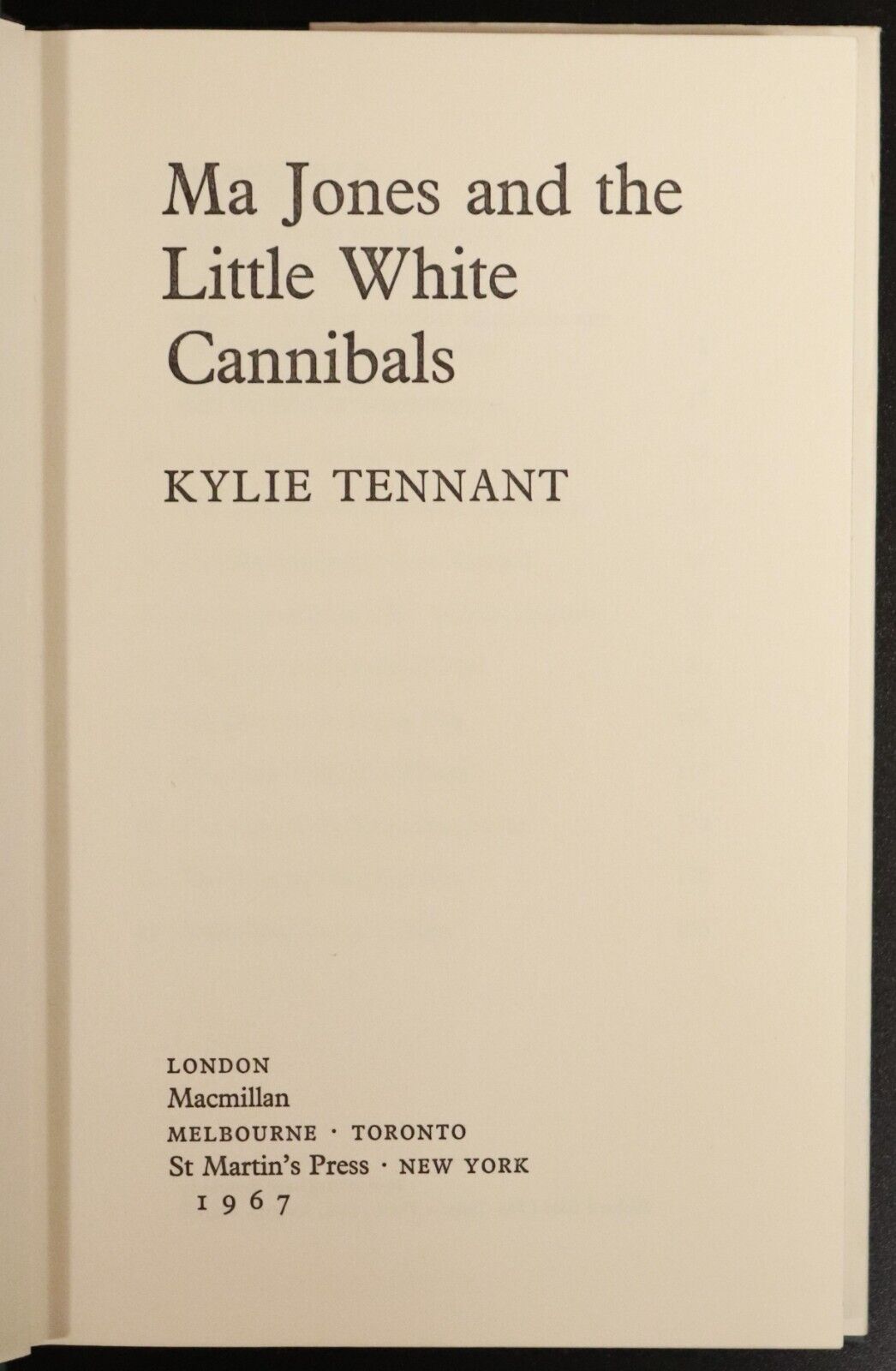 1967 Ma Jones & The Little White Cannibals 1st Edition Australian Fiction Book