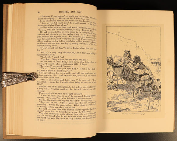 1912 Dombey And Son by Charles Dickens Antique Fiction Book Gresham V8