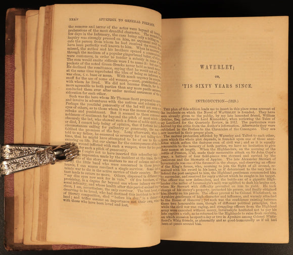 1862 Waverley or Sixty Years Since by Walter Scott Antique Fiction Book