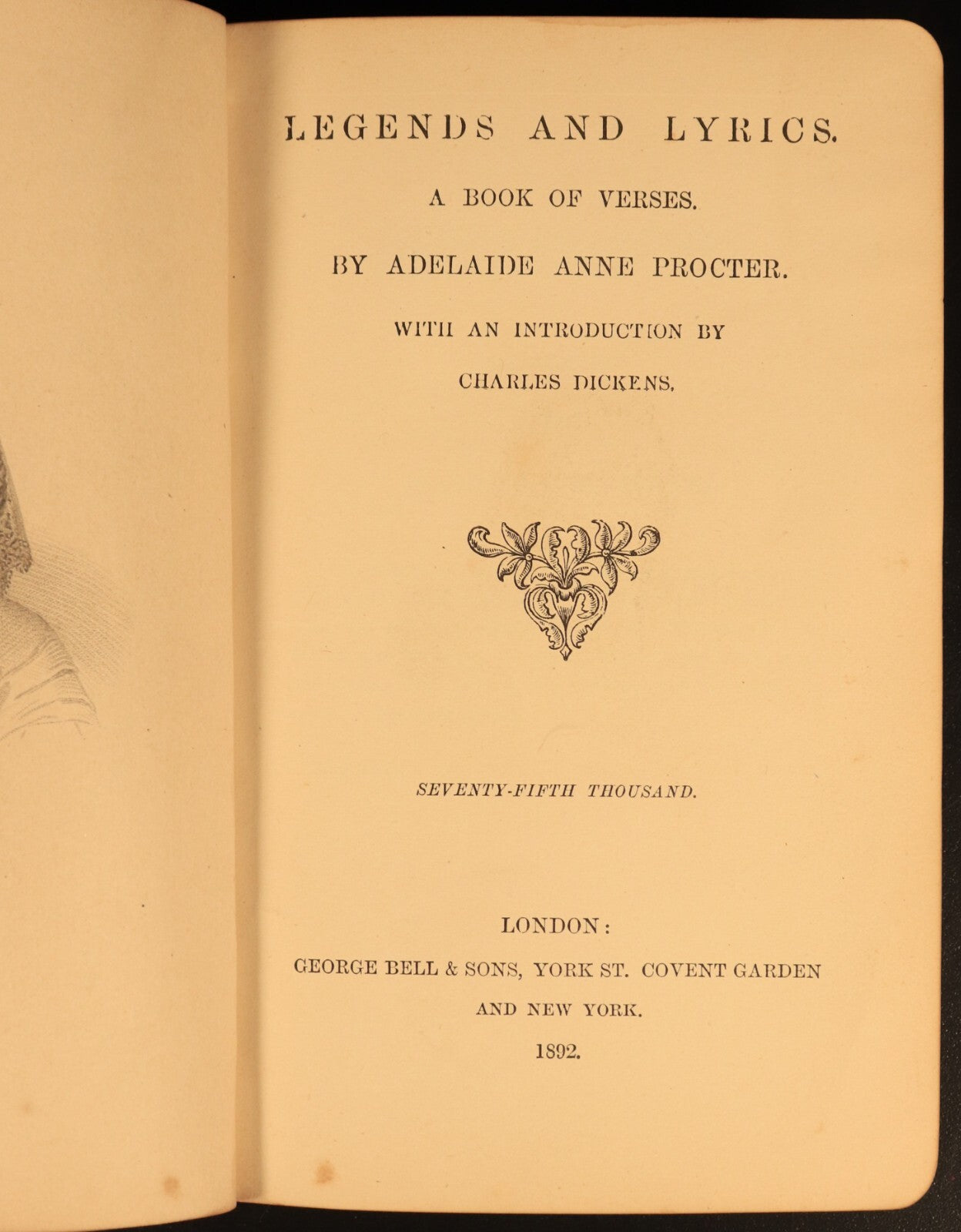 1892 Legends & Lyrics by Adelaide Anne Procter Antique British Poetry Book