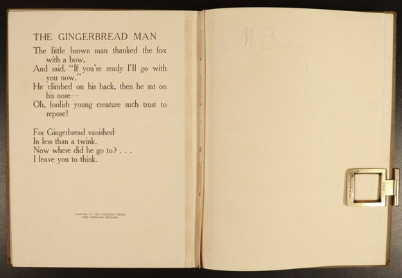 1915 The Gingerbread Man by Leonard Fable 1st Edition Antique Childrens Book