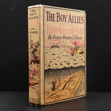 1915 The Boy Allies & Terror Of The Seas Antique Military Fiction Book WW1 Era