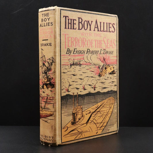 1915 The Boy Allies & Terror Of The Seas Antique Military Fiction Book WW1 Era