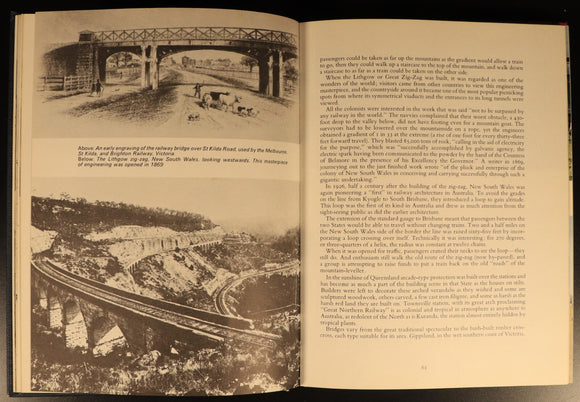 1976 Romance Of Australian Railways by Patsy Adam Smith Railway Trains Book