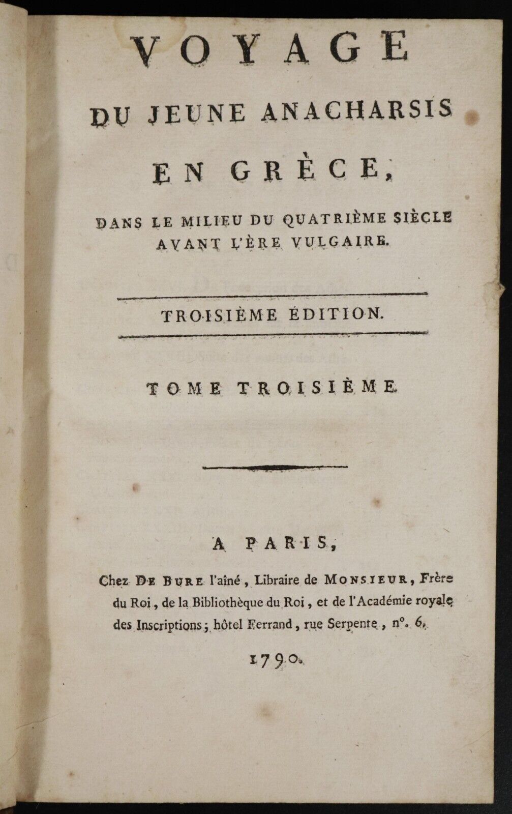 1790 6vol Voyage De Jeune Anacharsis En Grece Antiquarian History Books