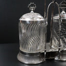Rogers Smith & Co Victorian Antique Glass & Pewter Pickle Serving Jars c1895 USA-13
