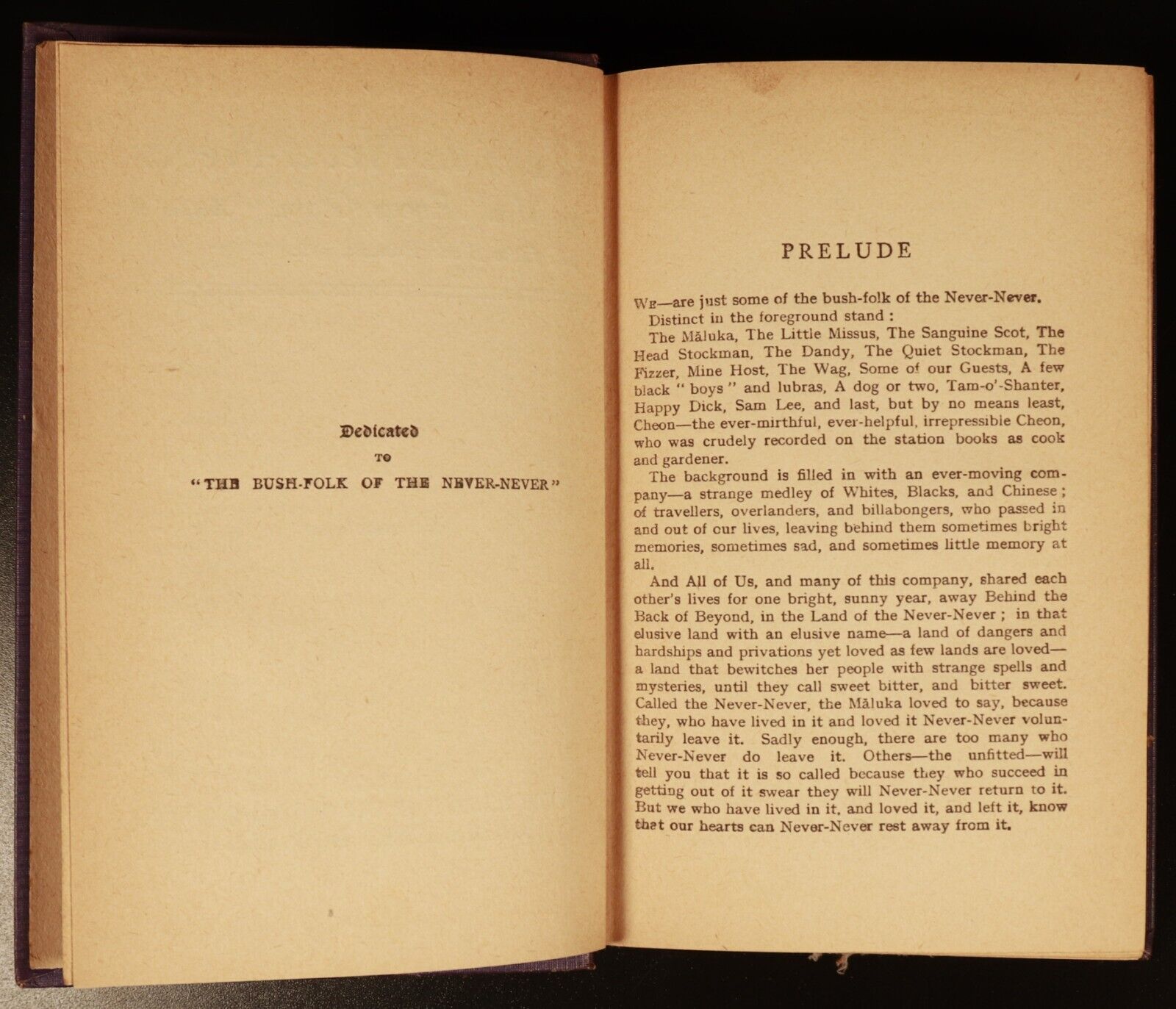 c1920 We Of The Never-Never by Mrs Aeneas Gunn Antique Australian Fiction Book