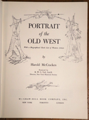 1952 Portrait Of The Old West by H. McCracken American History 1st Edition Book-2