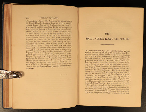 1882 Captain Cooks Three Voyages Round The World Antique Exploration Book
