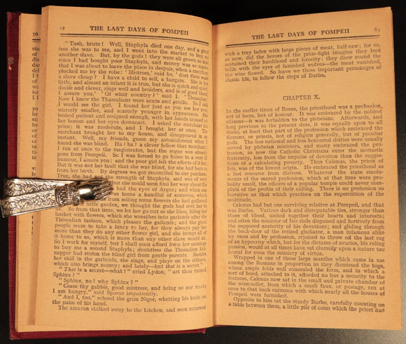 6 Volume Antique Book Collection c1920's Last Days Of Pompeii Lytton Eliot etc