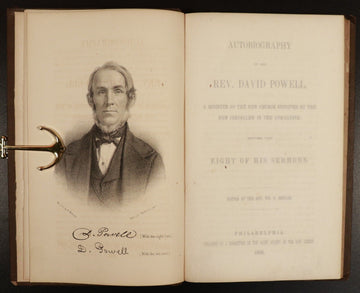 1856 Autobiography Of The Rev. David Powell Antiquarian Religious History Book - 0