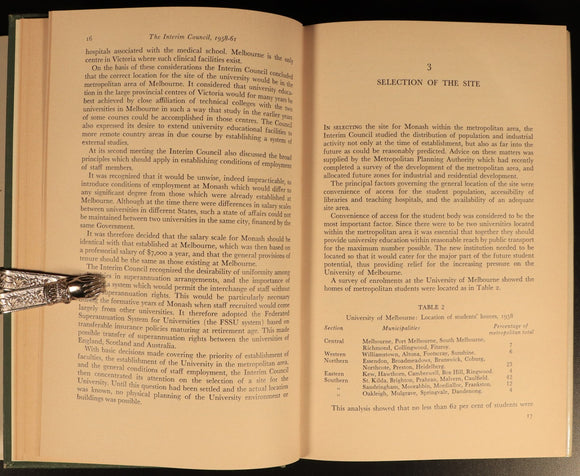 Monash University First Ten Years 1968 Australian History Book SIGNED LETTER