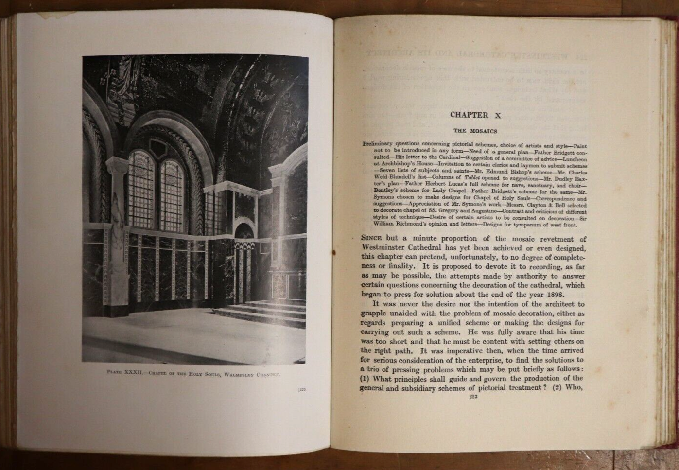 1919 Westminster Cathedral & Its Architect Antique Architecture History Book