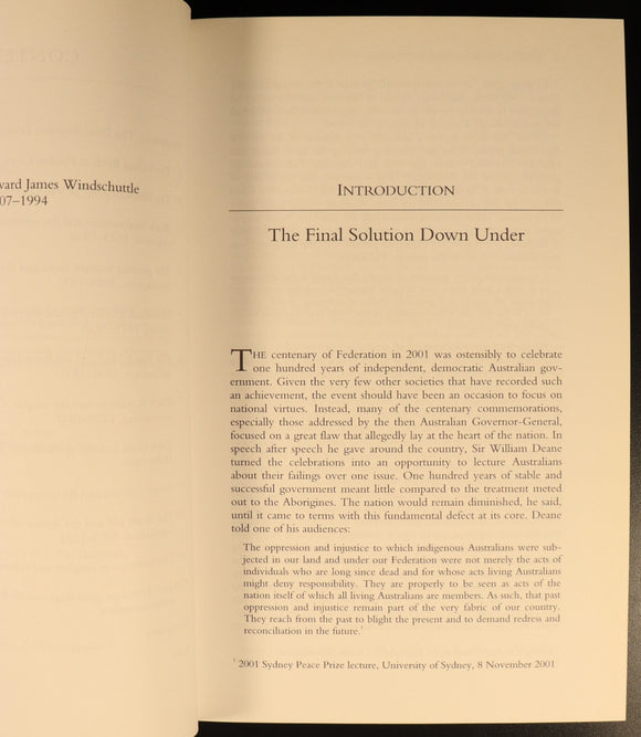 The Fabrication Of Aboriginal History by K. Windschuttle Australian History Book