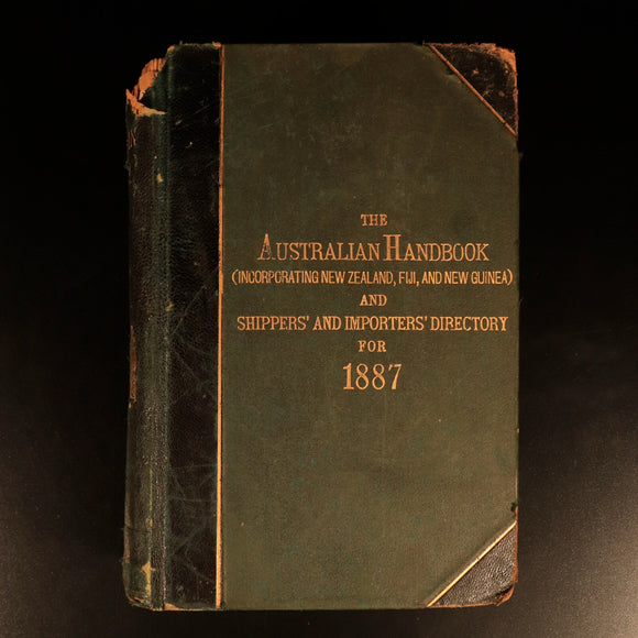 1887 Australian Handbook Directory Business Guide Colonial History Book Maps