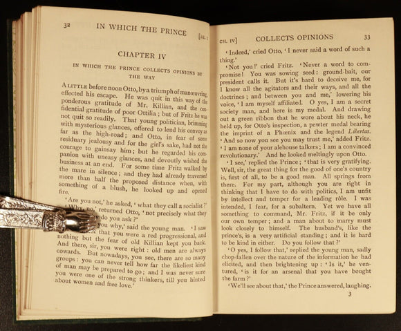 1910 2vol Prince Otto & Across Plains by R.L. Stevenson Antique Literature Books