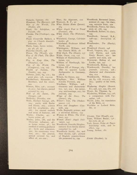 1944 Impressions Of English Literature Antique British History Reference Book