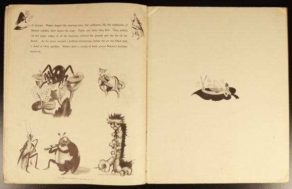 1940 The Nutcracker Suite by Walt Disney Antique Illustrated Childrens Book