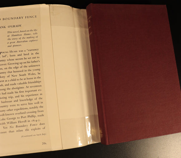 1960 No Boundary Fence by Frank O'Grady Vintage Australian Fiction Book 1st Ed