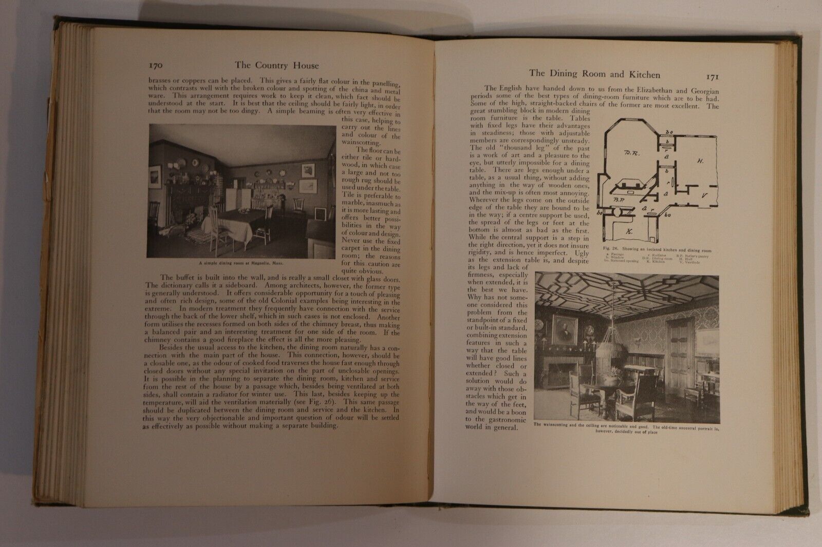 1906 The Country House by C. Hooper Antique Architectural Reference Book