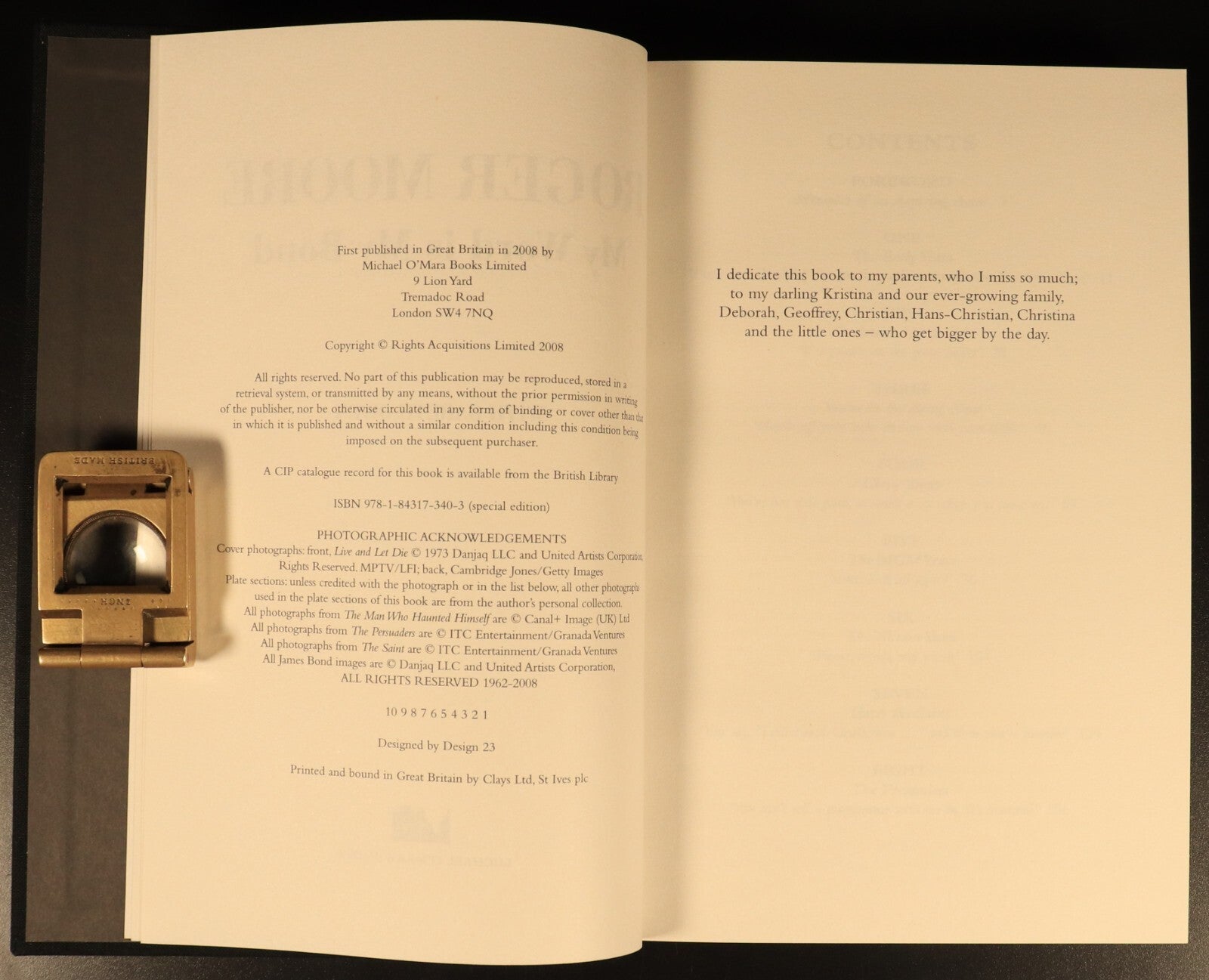 Roger Moore My Word Is My Bond 2008 SIGNED Limited Edition Biography Book