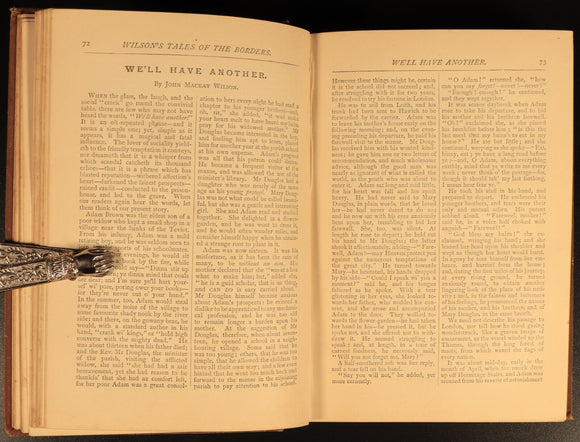 c1885 Wilson's Tales Of The Borders Antique Scottish History Literature Book
