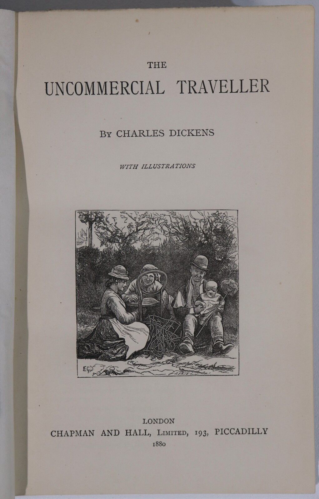 c1879 The Uncommerical Traveller by Charles Dickens Antique Fiction Book