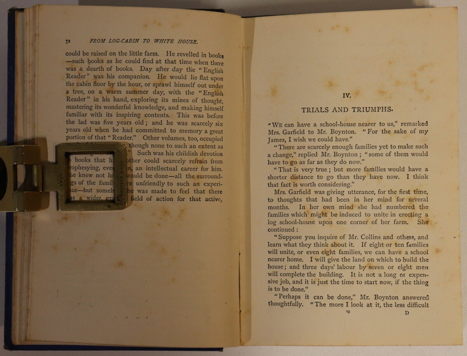 1884 From Log Cabin To White House Antique American Presidential History Book