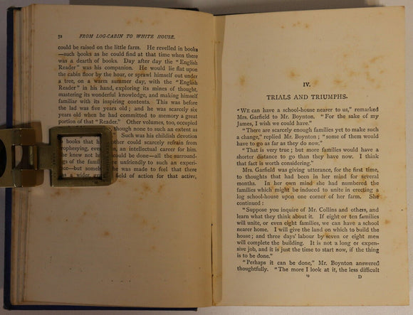 1884 From Log Cabin To White House Antique American Presidential History Book