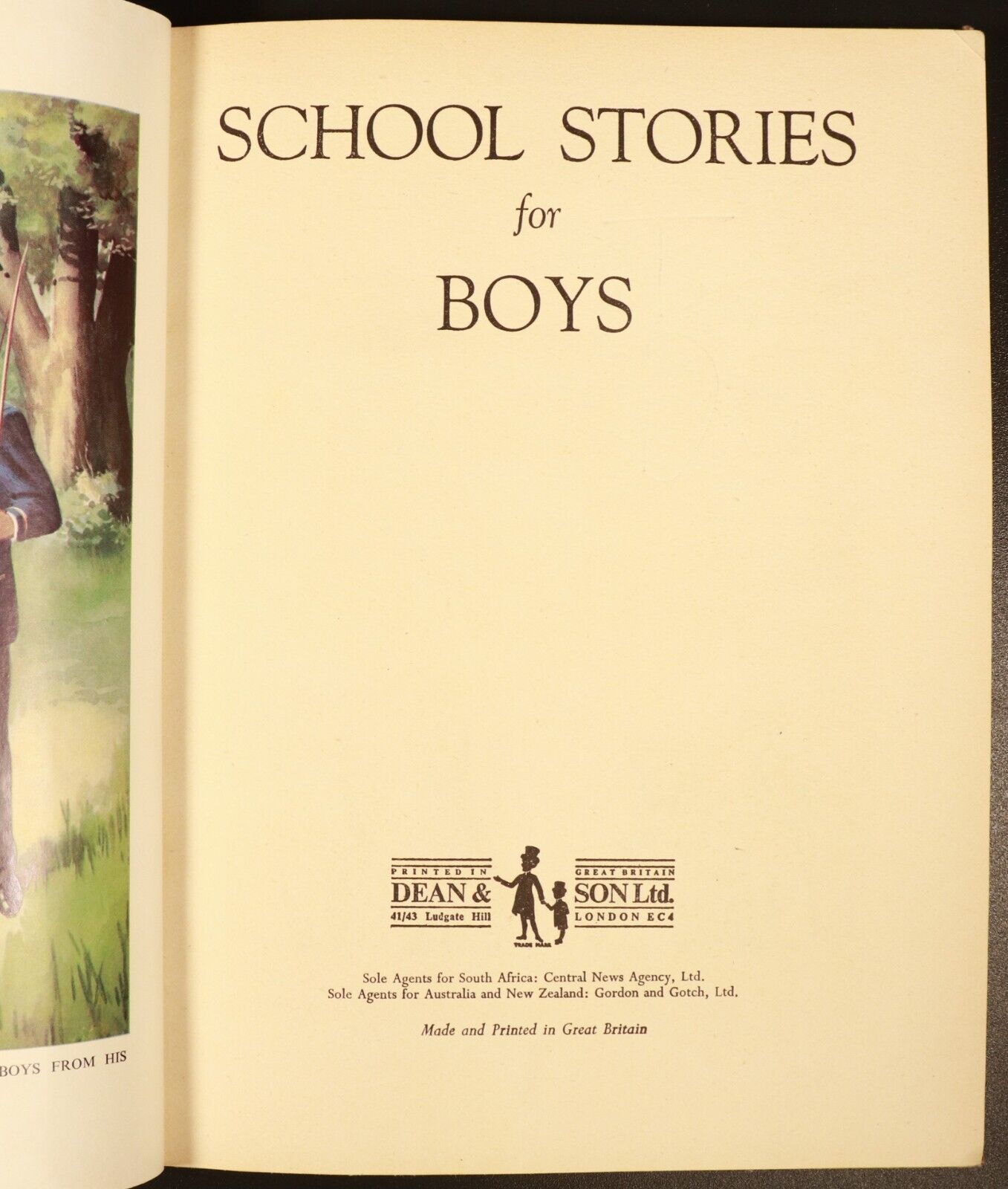 c1940 School Stories For Boys Cricket Theme Antique Childrens Book Illustrated