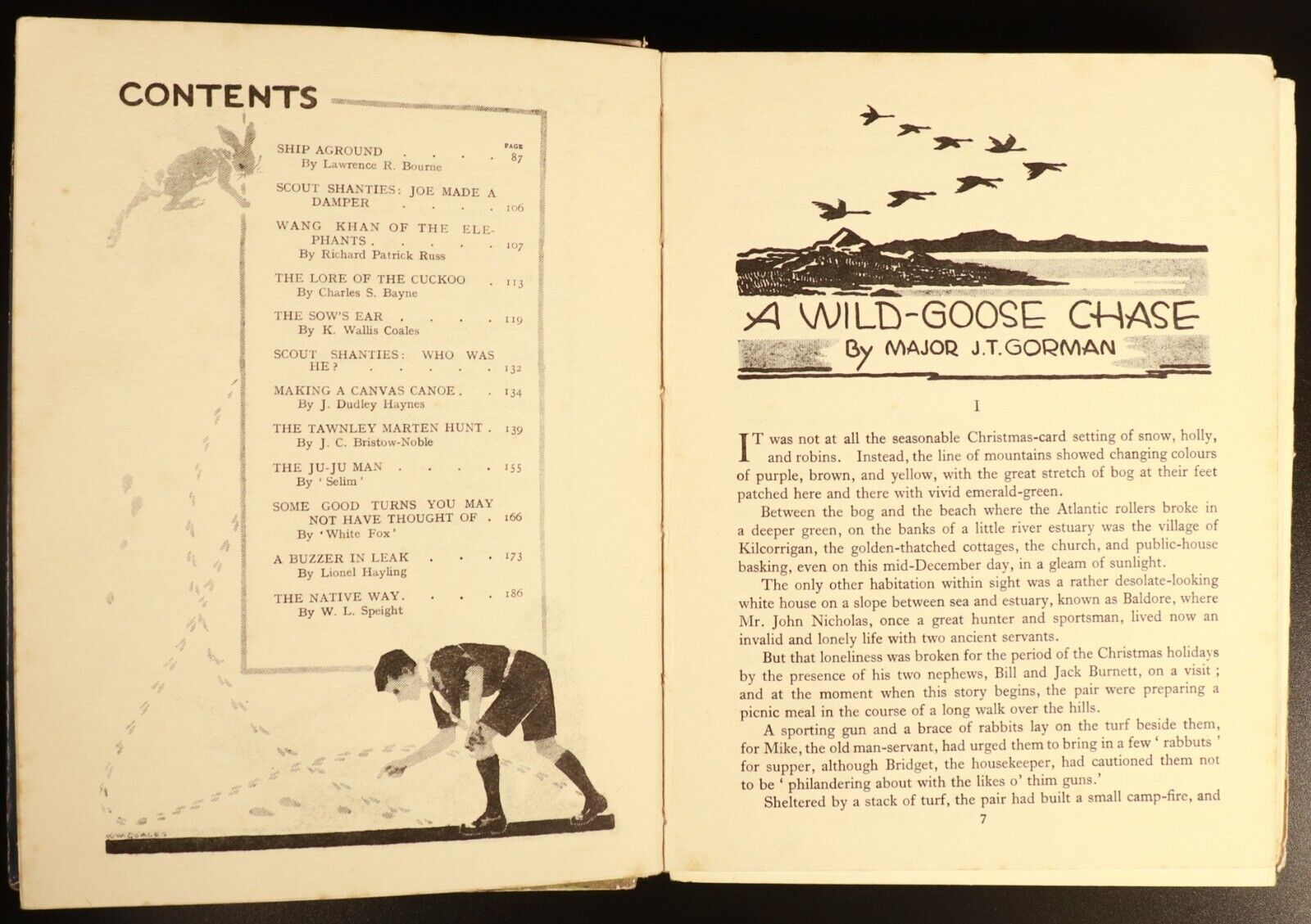 c1934 The Oxford Annual For Scouts Antique Illustrated Childrens Book