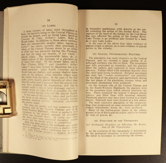 1938 Geology & Mineral Deposits Of Tasmania Australian Mining History Book Maps