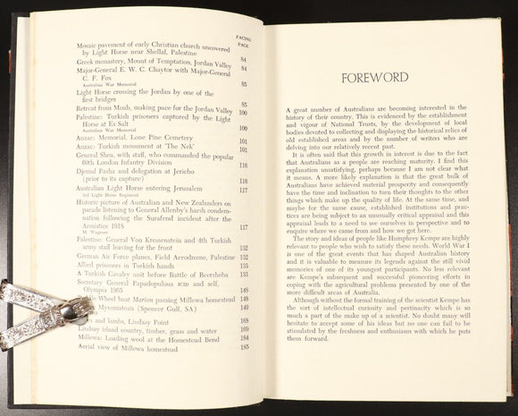 1973 Participation by Humphrey Kempe Australian Military History Book ANZAC