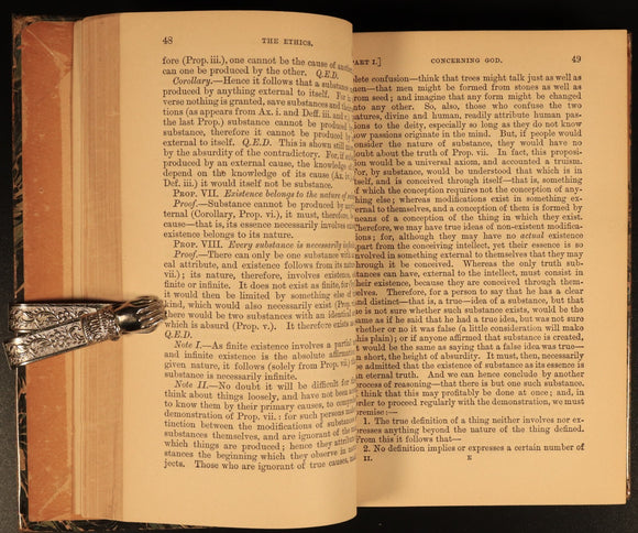 1891 Chief Works Of Benedict De Spinoza Antique British Philosophy Book 2vol