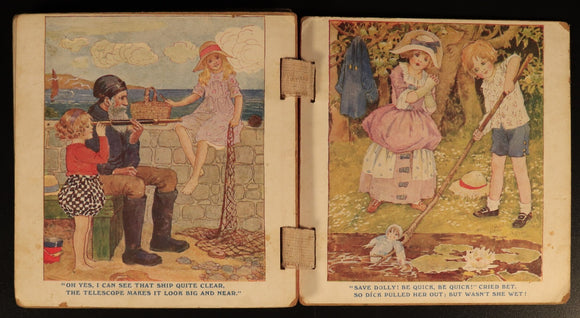 c1913 Bo-Peep's Play Book by Mrs Strang Antique Childrens Book Unbreakable Books
