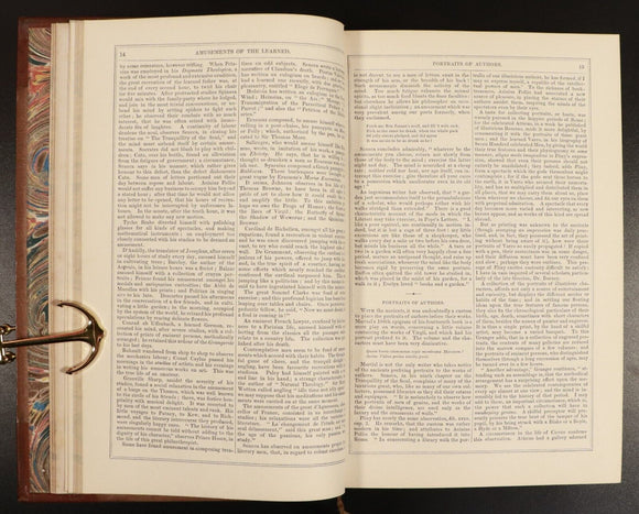 1841 Curiosities Of Literature Isaac D'Israeli Antiquarian British History Book